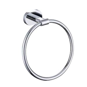 Bath Wall Mounted Towel Ring Hand Towel Holder in Chrome