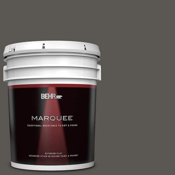BEHR MARQUEE 5 gal. #BXC-17 Dominant Gray Flat Exterior Paint & Primer