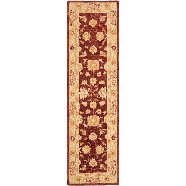 SAFAVIEH Anatolia Red/Sage 2 ft. x 10 ft. Border Runner Rug