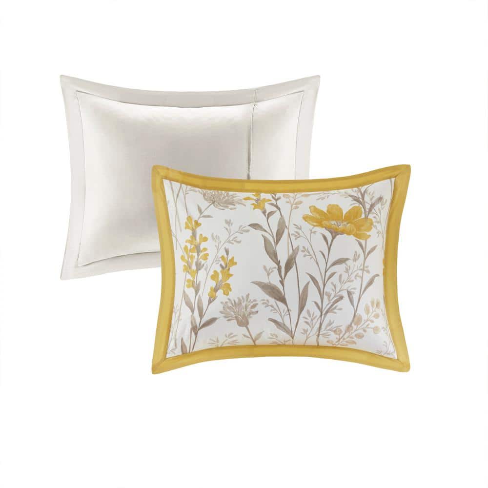 King White Cotton Sateen 5-Piece Comforter Set