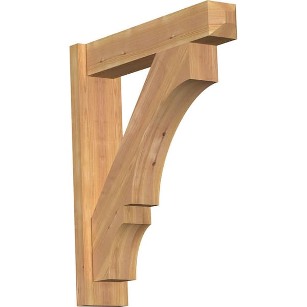 Ekena Millwork 6 in. x 28 in. x 24 in. Western Red Cedar Balboa Craftsman Smooth Outlooker
