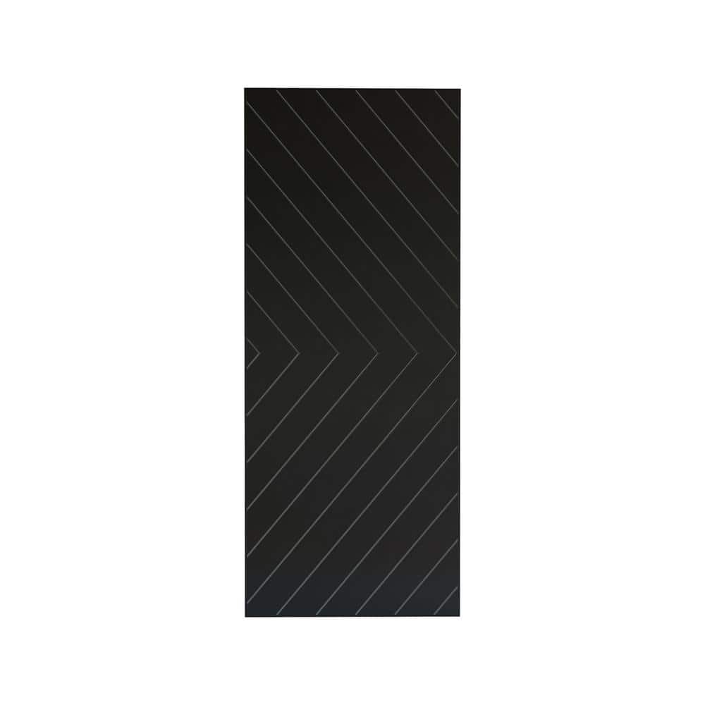 88'' Tall Black MDF Designer Barn Door Slab