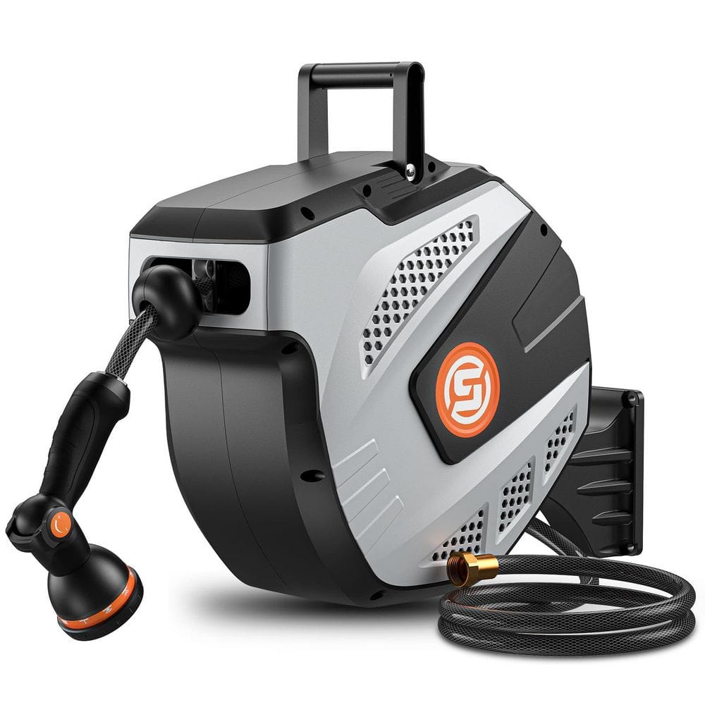 MOEPISY Retractable Garden Hose Reel 1/2 in. x 50 ft. Wall Mounted