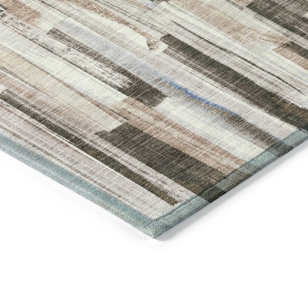 Chantille Machine Washable Indoor/Outdoor Abstract ACN2255 Khaki 5 ft. x 7 ft. 6 in. Area Rug