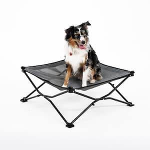On the Go Elevated Pet Bed, Medium, Steel Grey