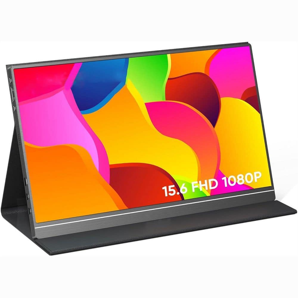 15.6 in. Portable Monitor 1080P FHD USB C HDMI Display HDR Eye Care External Screen w/Smart Cover for Mac Phone Xbox PS5 price history on PriceWatchPro
