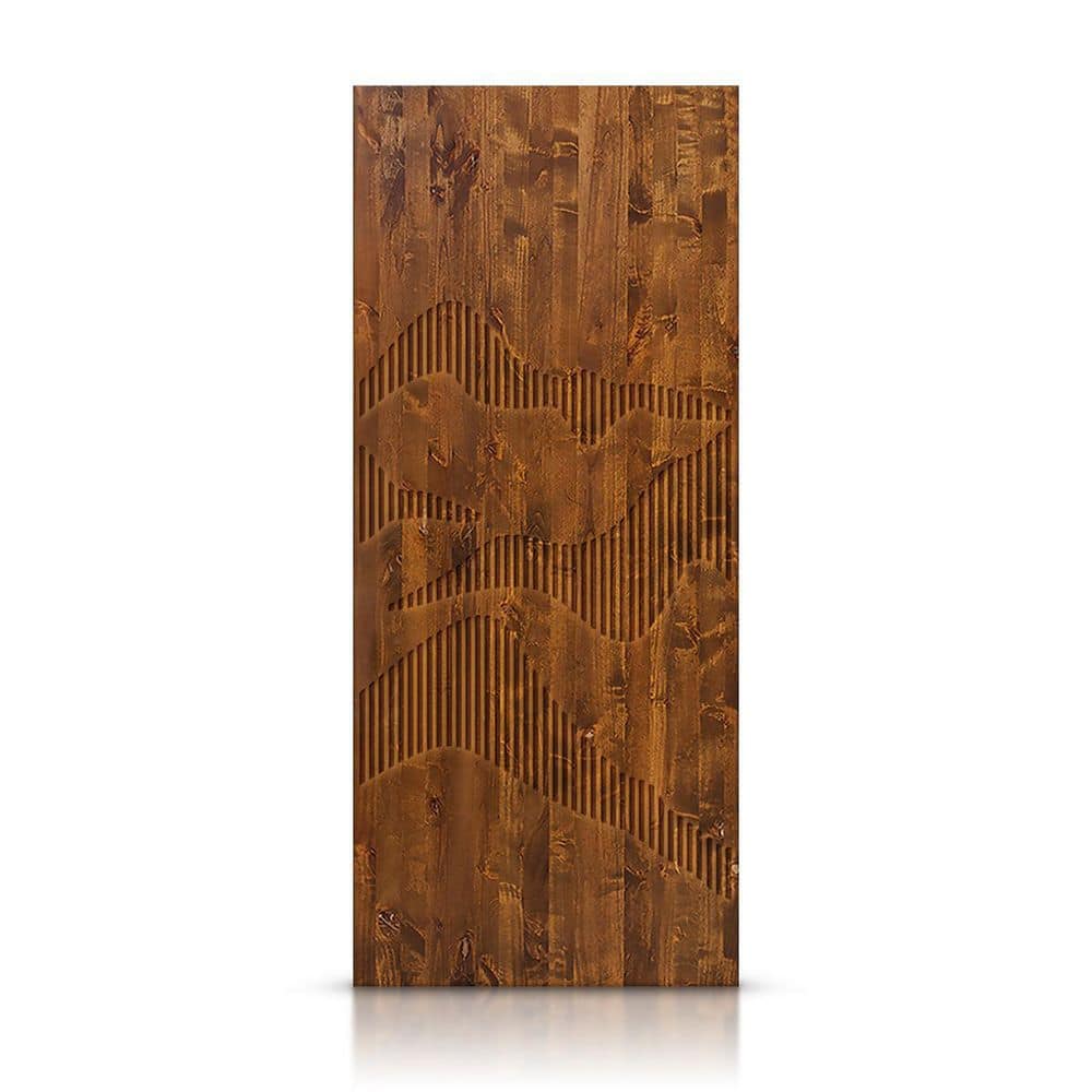 44 in. x 80 in. Hollow Core Walnut Stained Pine Wood Interior Door Slab price history on PriceWatchPro