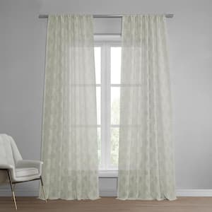 Calais Tile Medallion Rod Pocket Sheer Curtain - 50 in. W x 84 in. L (1 Panel)