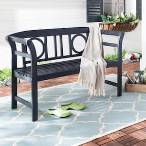 Moorpark 49.2 in. 2-Person Dark Slate Gray Acacia Wood Outdoor Bench