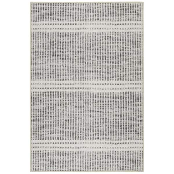 Malta Machine Washable Grey 9 ft. x 12 ft. Indoor Area Rug
