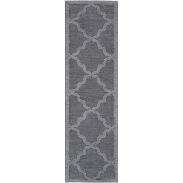 Artistic Weavers Central Park Abbey Charcoal 2 ft. x 14 ft. Indoor Runner Rug