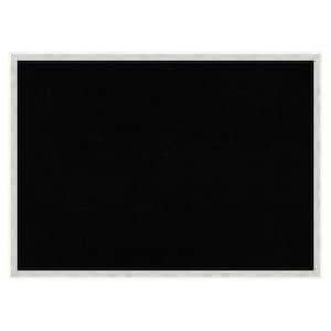 Paige White Silver Wood Framed Black Corkboard 29 in. x 21 in. Bulletin Board Memo Board