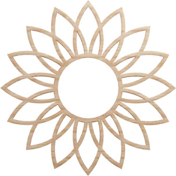Ekena Millwork 0.375 in. x 6.25 in. x 18 in. Wood Medallion Moulding