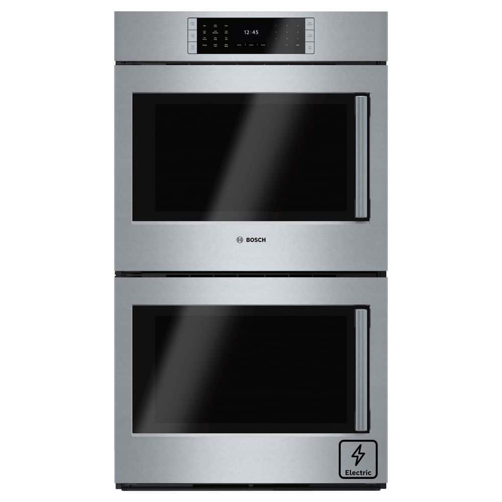 Bosch Benchmark Series 30 in. Built-In Double Electric Convection Wall Oven in Stainless Steel with Left SideOpening Door