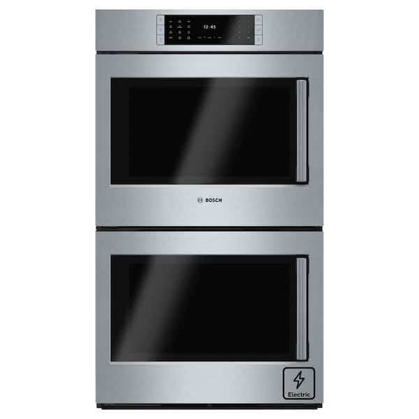 Benchmark Series 30 in. Built-In Double Electric Convection Wall Oven in Stainless Steel with Left SideOpening Door