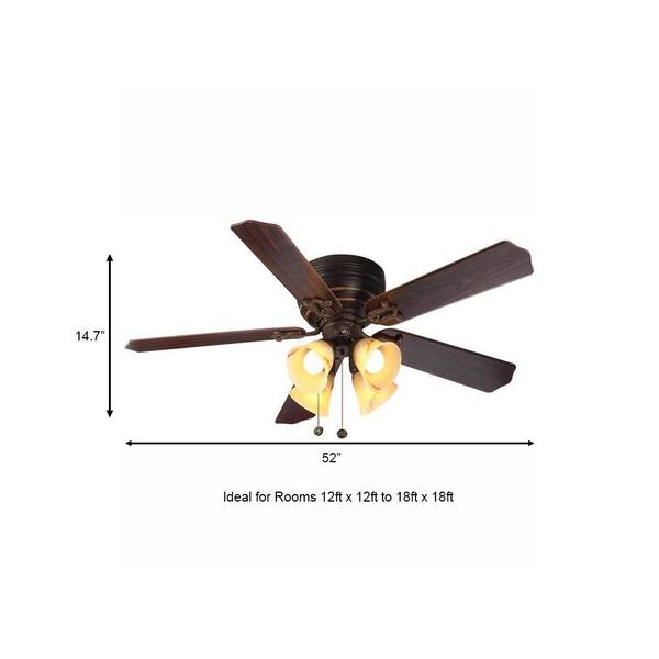 Indoor Led Iron Ceiling Fan, Ceiling Fans With Four Lights