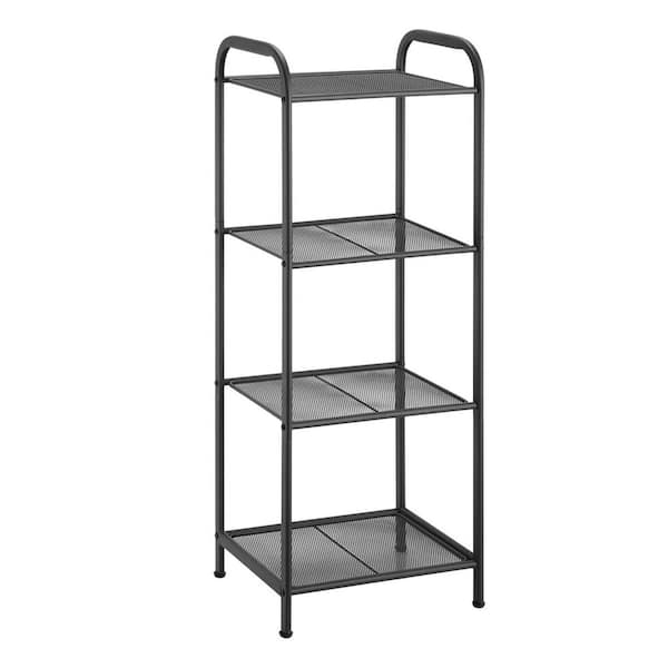 4-Tier gray Metal Plant Stand (14.7 in. H W x 39.5 in. H