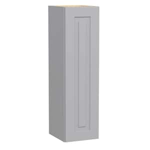 Grayson Pearl Gray Painted Plywood Shaker Assembled Wall Kitchen Cabinet Soft Close 12 in W x 12 in D x 42 in H