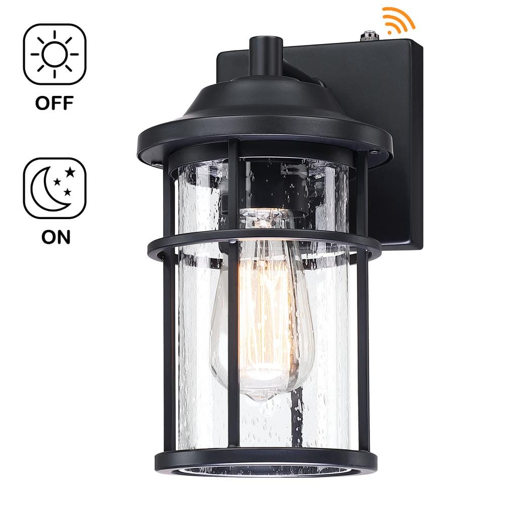 1-Light Outdoor Black Wall Fixture with Dusk to Dawn Sensor (E26 Base) price history on PriceWatchPro