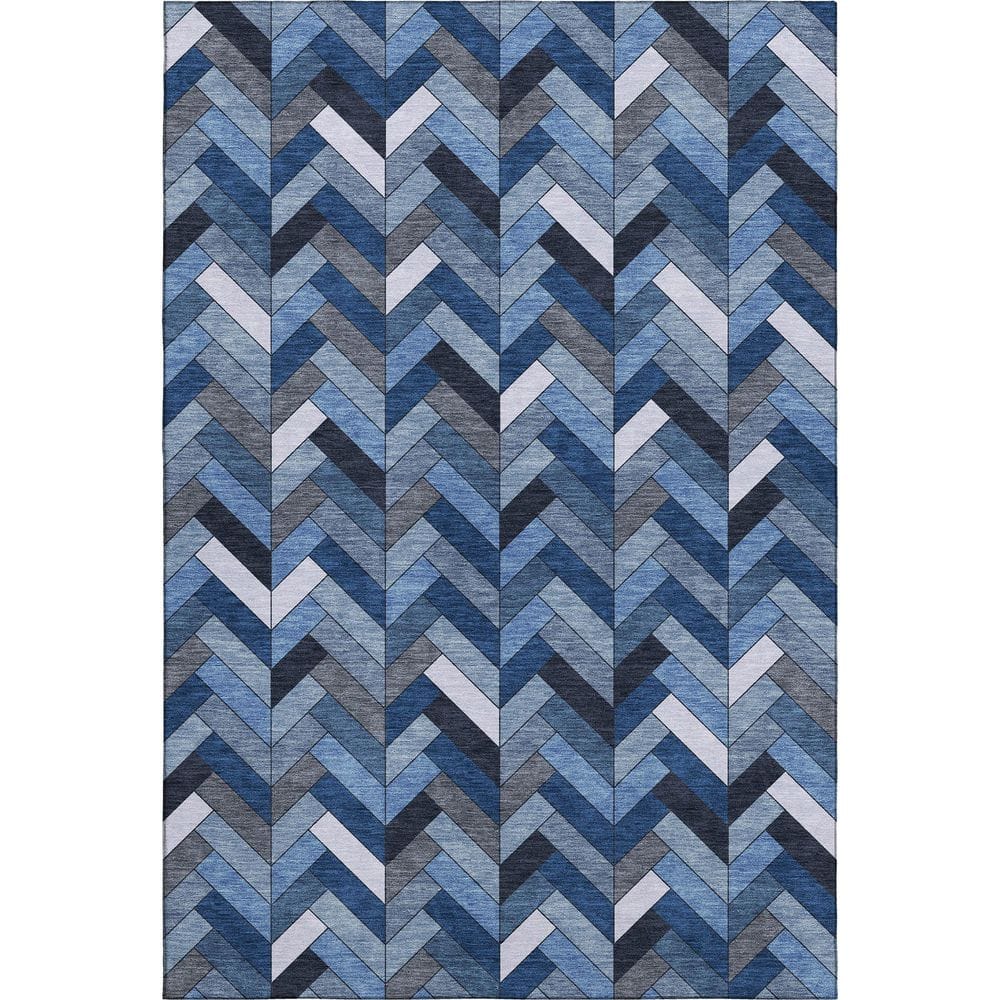 Addison Rugs Mayfield Premium Machine Washable Abstract AMF2296 Blue 9 ...