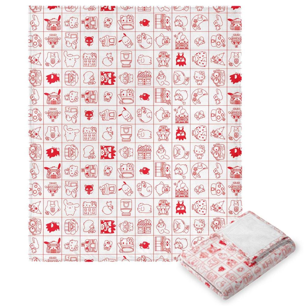 THE NORTHWEST GROUP Sanrio Hello Kitty and Friends Hello Friends Silk Touch Throw Blanket