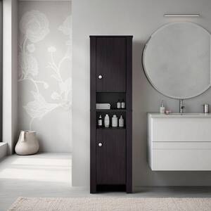 Flynama Stylish Tall Storage Cabinet, Closed & Open Compartments, Multipurpose Daily Home Organizer