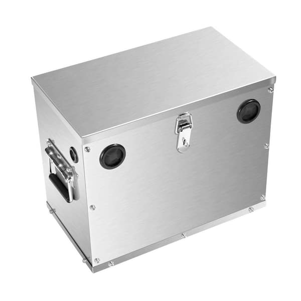 Battery Box, Group 24/31 Trolling Motor Battery Box, Marine Batteries Case with Lock, Handles, Stainless Steel Shell