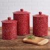 Park Designs Granite Enamelware Metal Canisters Set Red 065-694R