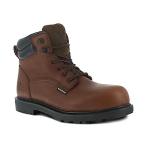 Men's Hauler Waterproof 6 in. Work Boot - Composite Toe - Brown Size 6(M)