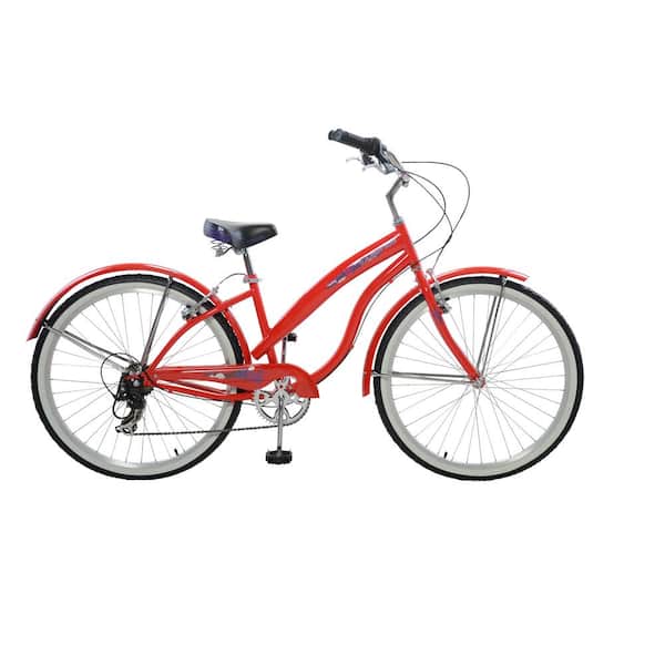 Cycle Force 26 in. Women's Stylish Cruiser in Red