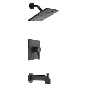 Westwind Single-Handle 1-Spray Tub and Shower Faucet in Matte Black (Valve Included)
