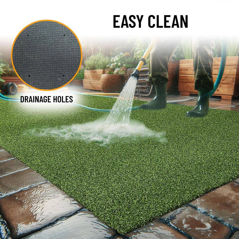 Green Artificial Turf Golf Hitting Mat with Latex Backing
