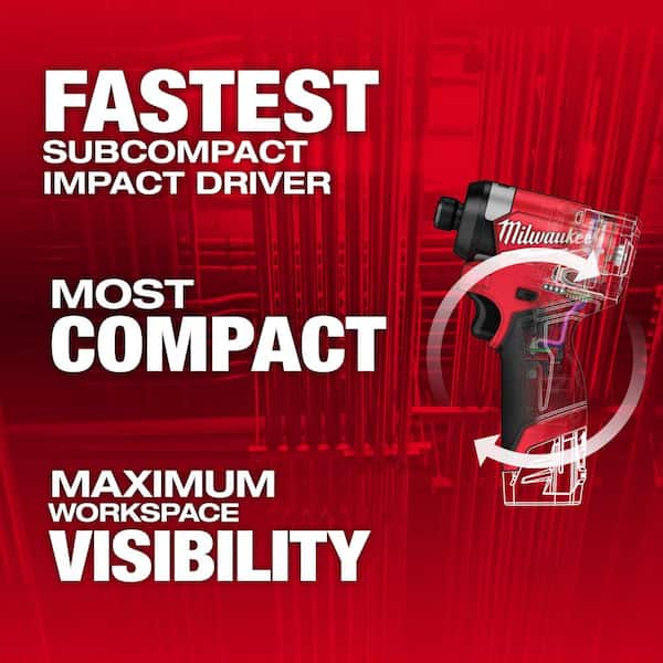 M12 FUEL 12-Volt Lithium-Ion Brushless Cordless 1/4 in. Hex Impact Driver Kit w/3/8 in. Ratchet