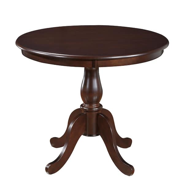 CAROLINA CLASSIC Fairview Espresso 36 in. Round Pedestal Dining Table