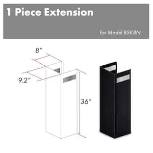 36" Chimney Extension for 9 ft. to 10 ft. Ceilings in Black Stainless (1PCEXT-BSKBN)
