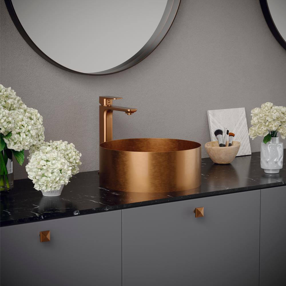 Venda Brushed Copper Single-Handle Vessel Bathroom Faucet