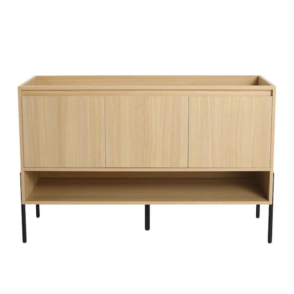 46.9 in. Freestanding Bath Vanity Cabinet without Top in Oak Unassembled