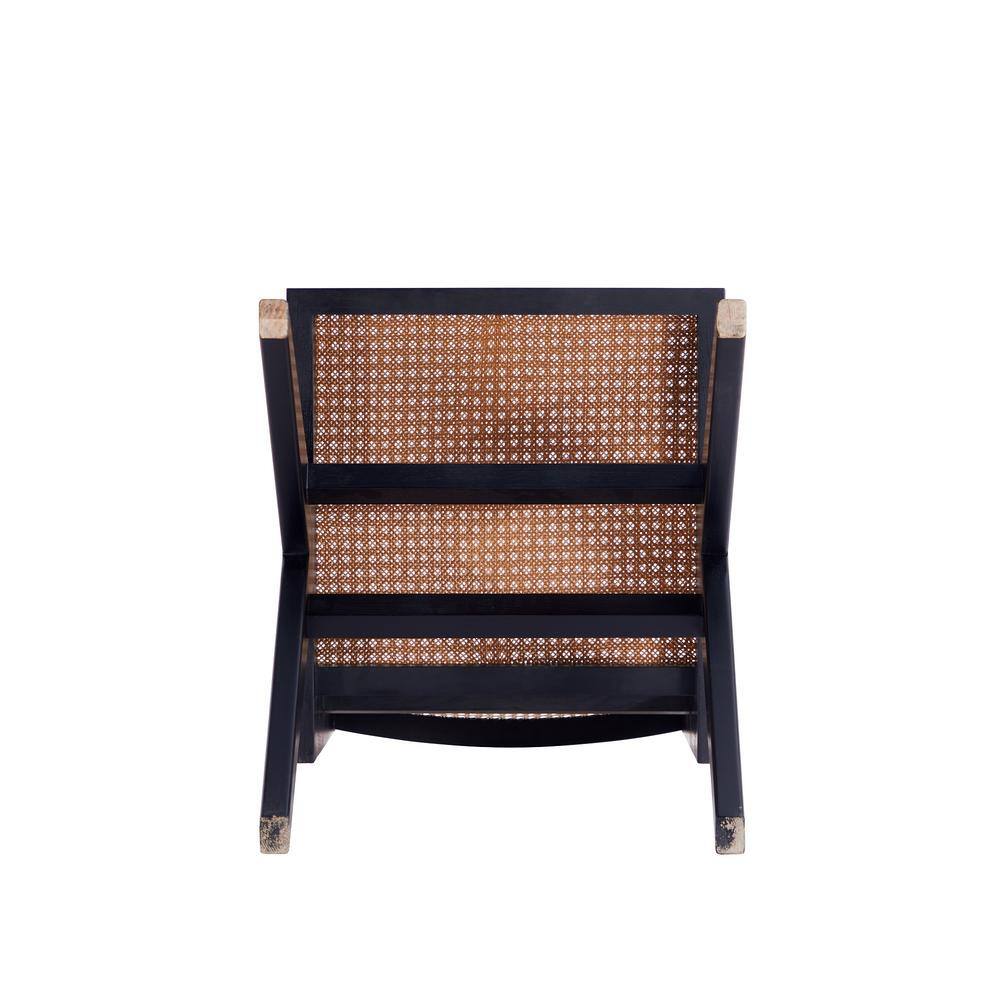 Hamlet Black and Natural Cane Wood Side Chair - Set of 4