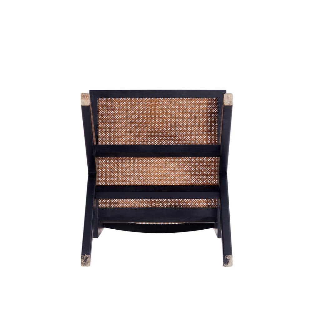 Hamlet Black & Natural Cane A-Frame Side Chair