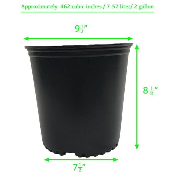 10 Pack - 1 / 2 / 3 / 5 Gallon Nursery Pots Veggies Flowers Herbs Saucers 