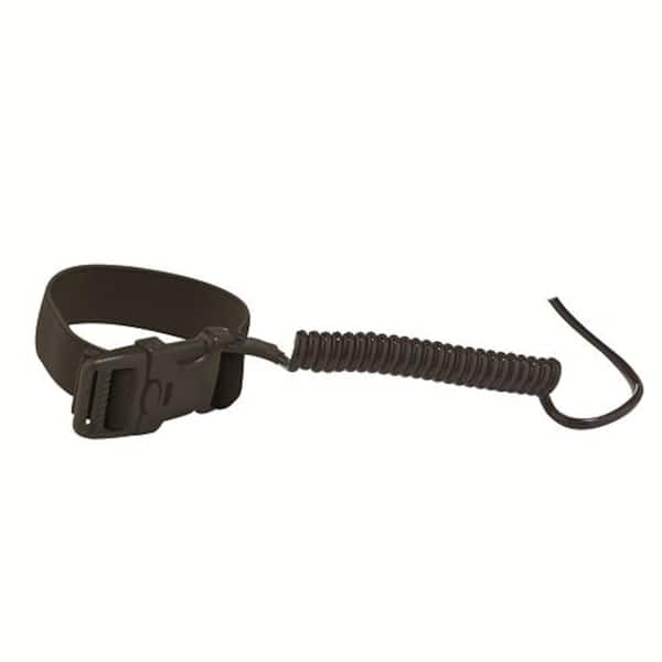 Black Coil Hard Hat Lanyard with Buckle