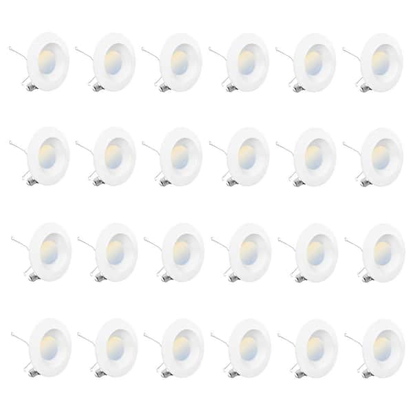 InfiBrite 6 in. 3CCT Selectable 12-Watt 1100 Lumens Recessed Retrofit LED Sleek Series Downlight Kit, Dimmable Wet Rated (24-Pack)