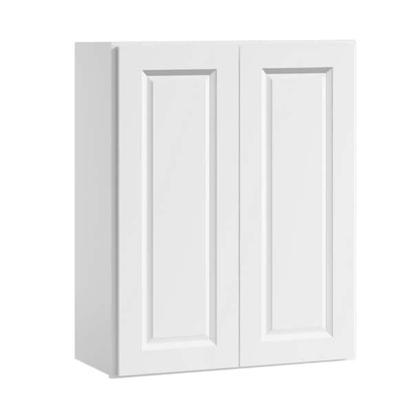30 in. W x 12 in D x 42 in. H in. Traditional White Plywood Ready to Assemble Kitchen Wall Cabinet with Doors, Shelves