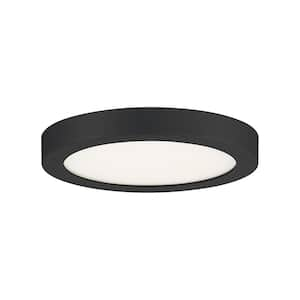 Outskirts 7.5 in. Earth Black LED Flush Mount