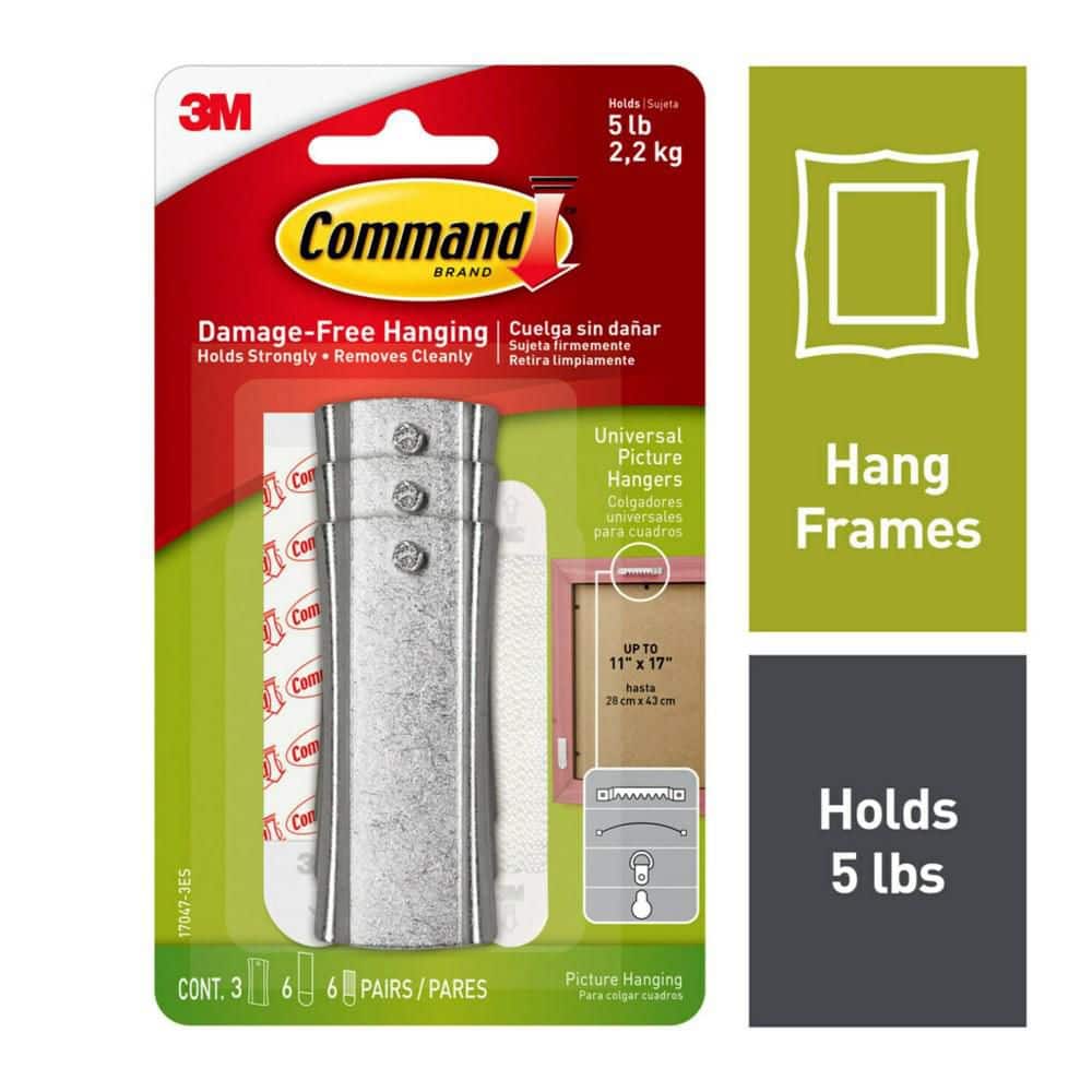 5 lb. Large Metal Universal Picture Hangers (3 Hooks, 6 Large and 6 Mini Strips) price history on PriceWatchPro
