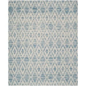 Marbella Dark Blue/Ivory 10 ft. x 14 ft. Geometric Area Rug