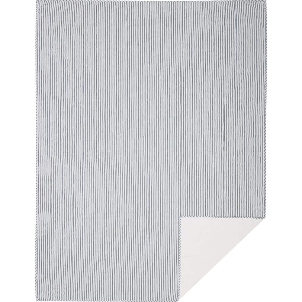 Twin Blue Cotton Reversible Kids Quilt Set