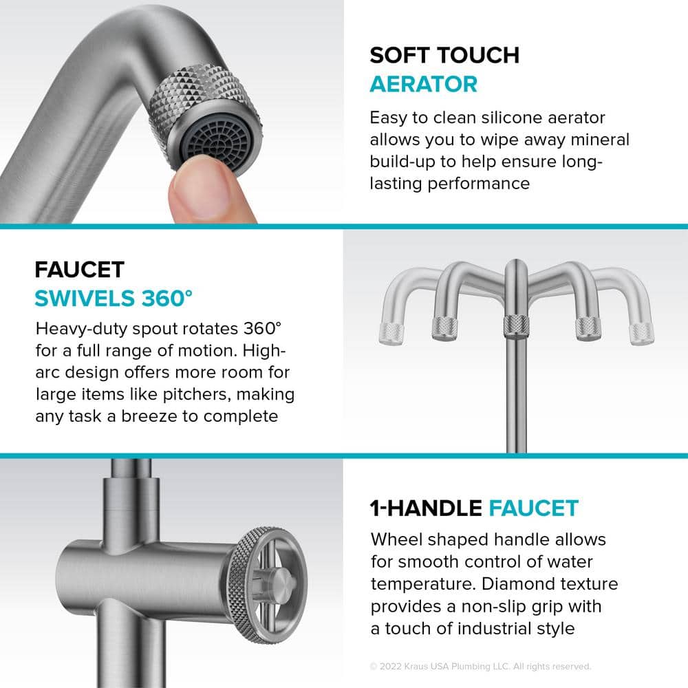 Urbix Industrial Stainless Steel Single Handle Bar Faucet
