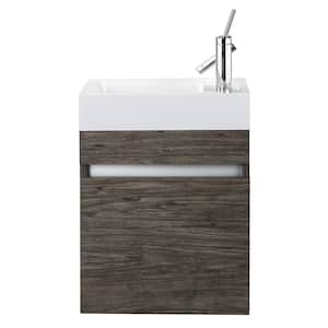 Piccolo 18 in. W x 10 in. D x 25.75 in. H Sink Wall-Mounted Vanity Side Cabinet in Stargazer with Acrylic Vanity Top