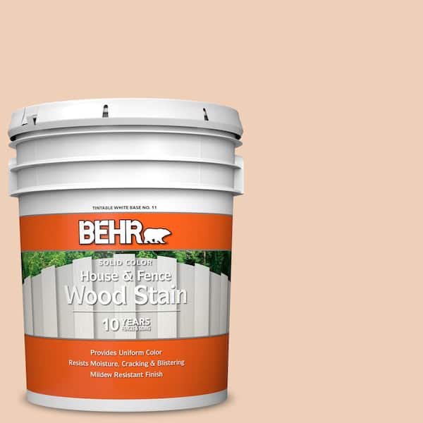 BEHR 5 gal. #260E-2 Clamshell Solid Color House and Fence Exterior Wood Stain